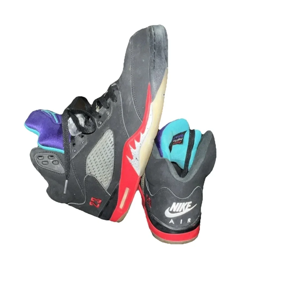 40N9/Nike Air Jordan 5 Retro Top 3 Black 2020 High Top Size 10 Men's Sneakers